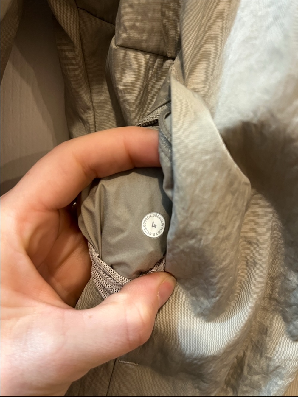 Lululemon Reversable Quilted Bomber Jacket in Light Taupe/Green - Picture 5 of 5